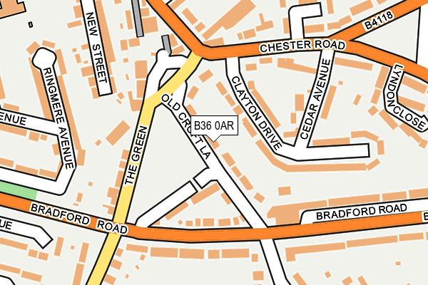 B36 0AR map - OS OpenMap – Local (Ordnance Survey)