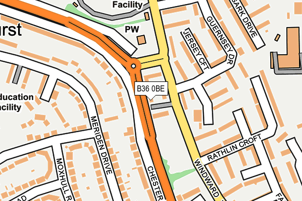 B36 0BE map - OS OpenMap – Local (Ordnance Survey)