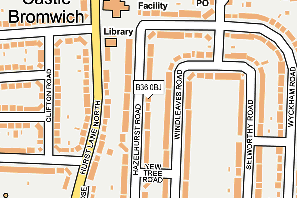 B36 0BJ map - OS OpenMap – Local (Ordnance Survey)