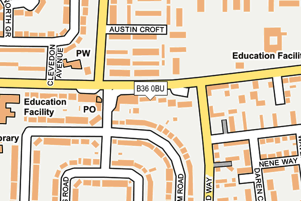 B36 0BU map - OS OpenMap – Local (Ordnance Survey)