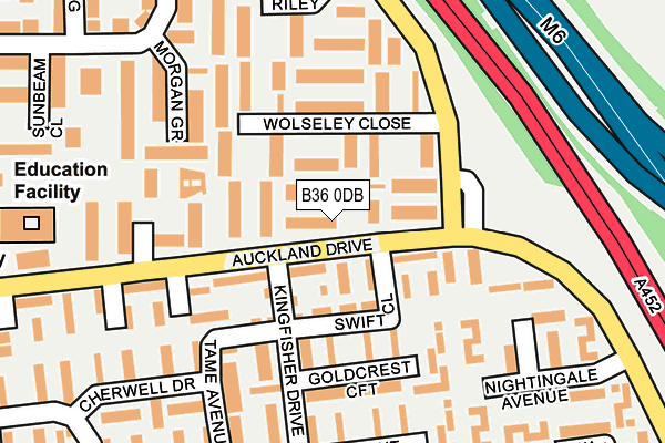 B36 0DB map - OS OpenMap – Local (Ordnance Survey)