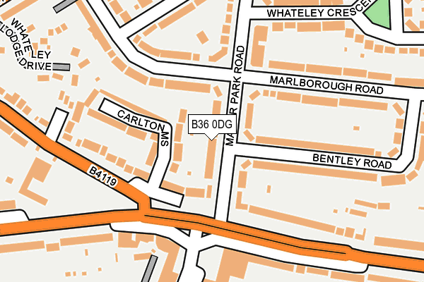 B36 0DG map - OS OpenMap – Local (Ordnance Survey)
