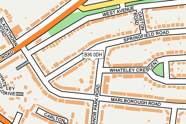 B36 0DH map - OS OpenMap – Local (Ordnance Survey)