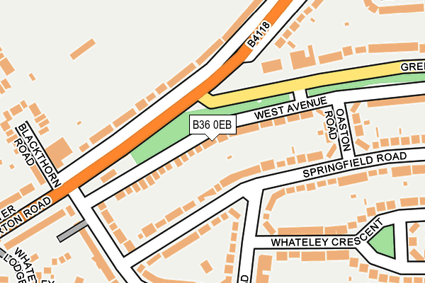 B36 0EB map - OS OpenMap – Local (Ordnance Survey)