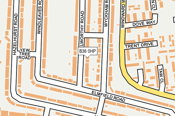 B36 0HP map - OS OpenMap – Local (Ordnance Survey)