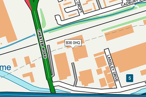 B36 0HQ map - OS OpenMap – Local (Ordnance Survey)