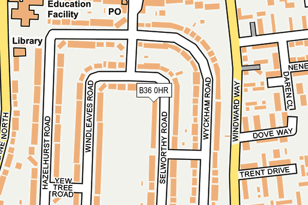 B36 0HR map - OS OpenMap – Local (Ordnance Survey)