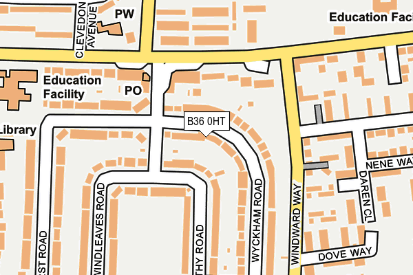 B36 0HT map - OS OpenMap – Local (Ordnance Survey)