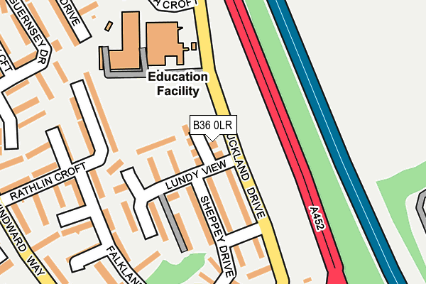 B36 0LR map - OS OpenMap – Local (Ordnance Survey)