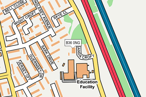 B36 0NG map - OS OpenMap – Local (Ordnance Survey)