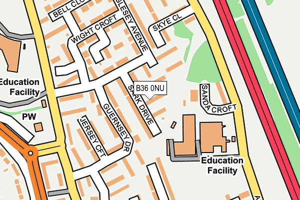 B36 0NU map - OS OpenMap – Local (Ordnance Survey)