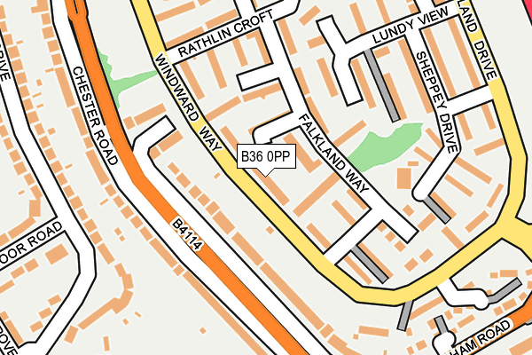 B36 0PP map - OS OpenMap – Local (Ordnance Survey)