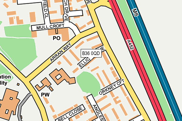 B36 0QD map - OS OpenMap – Local (Ordnance Survey)