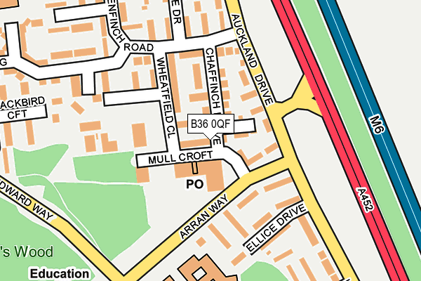 B36 0QF map - OS OpenMap – Local (Ordnance Survey)