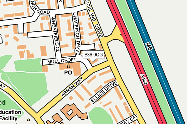 B36 0QG map - OS OpenMap – Local (Ordnance Survey)