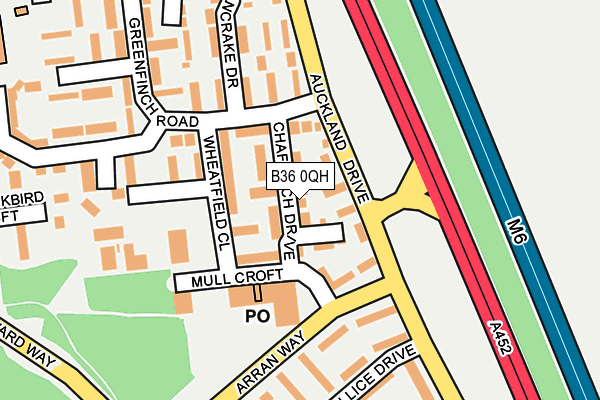 B36 0QH map - OS OpenMap – Local (Ordnance Survey)