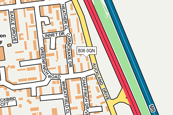 B36 0QN map - OS OpenMap – Local (Ordnance Survey)