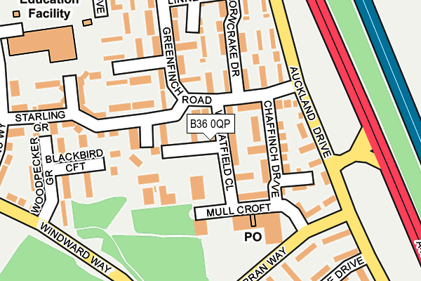 B36 0QP map - OS OpenMap – Local (Ordnance Survey)