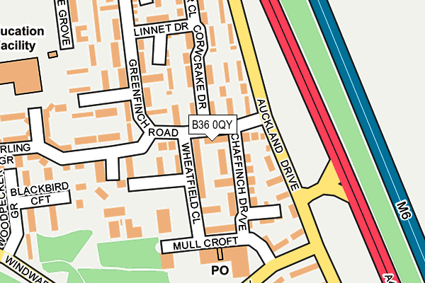 B36 0QY map - OS OpenMap – Local (Ordnance Survey)