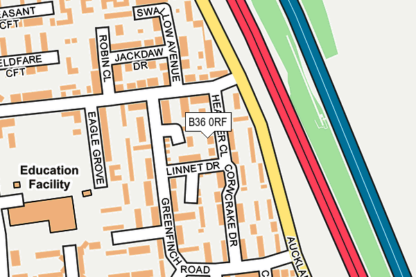 B36 0RF map - OS OpenMap – Local (Ordnance Survey)