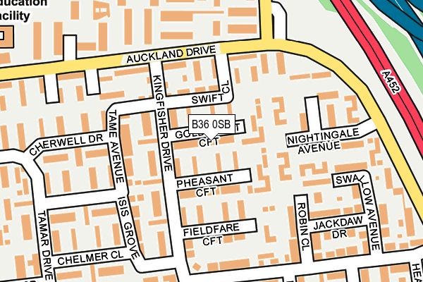 B36 0SB map - OS OpenMap – Local (Ordnance Survey)