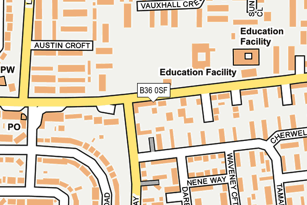 B36 0SF map - OS OpenMap – Local (Ordnance Survey)