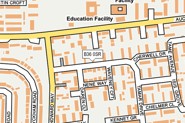 B36 0SR map - OS OpenMap – Local (Ordnance Survey)