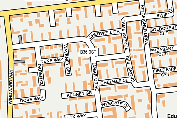 B36 0ST map - OS OpenMap – Local (Ordnance Survey)