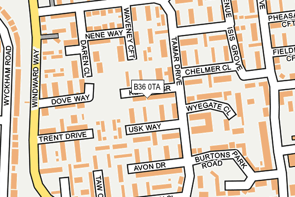 B36 0TA map - OS OpenMap – Local (Ordnance Survey)