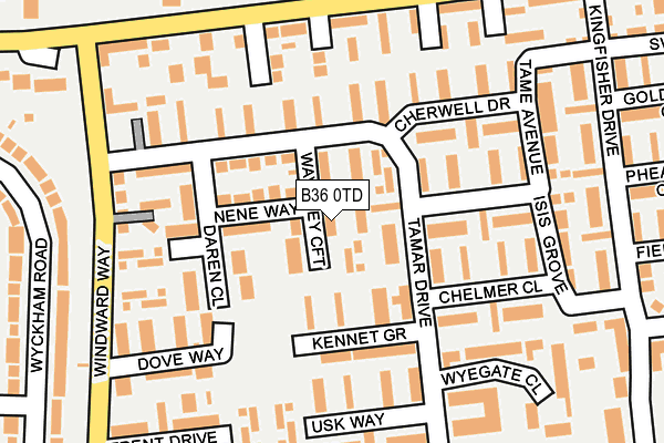 B36 0TD map - OS OpenMap – Local (Ordnance Survey)