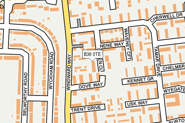 B36 0TE map - OS OpenMap – Local (Ordnance Survey)