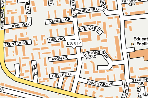 B36 0TP map - OS OpenMap – Local (Ordnance Survey)