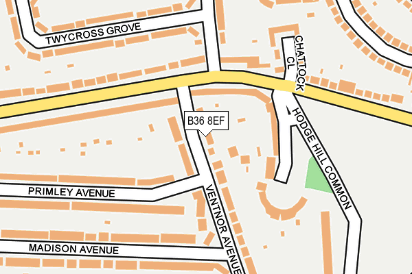 B36 8EF map - OS OpenMap – Local (Ordnance Survey)