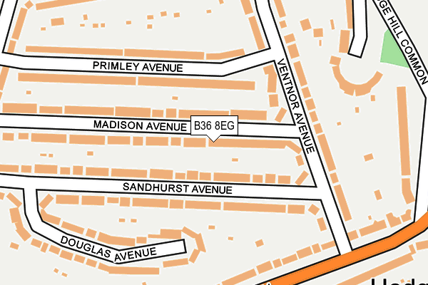 B36 8EG map - OS OpenMap – Local (Ordnance Survey)