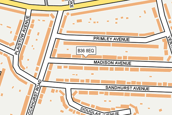 B36 8EQ map - OS OpenMap – Local (Ordnance Survey)