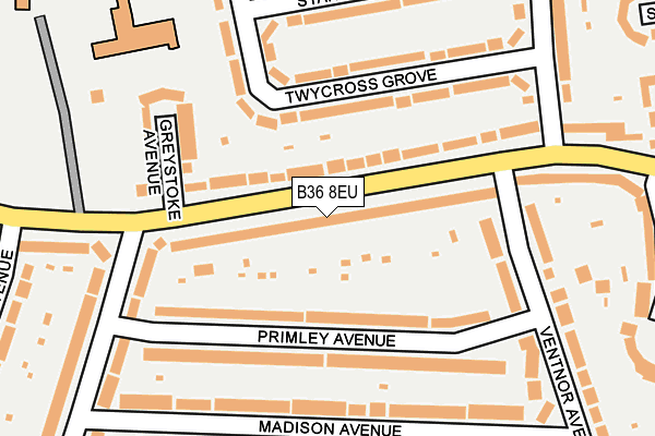 B36 8EU map - OS OpenMap – Local (Ordnance Survey)