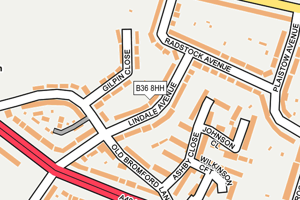 B36 8HH map - OS OpenMap – Local (Ordnance Survey)