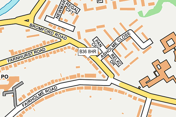 B36 8HR map - OS OpenMap – Local (Ordnance Survey)