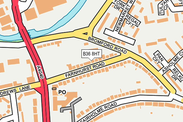 B36 8HT map - OS OpenMap – Local (Ordnance Survey)