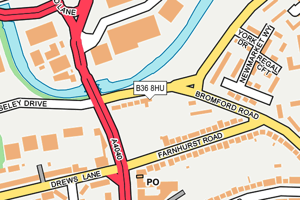 B36 8HU map - OS OpenMap – Local (Ordnance Survey)