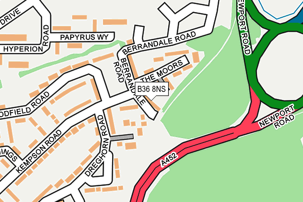 B36 8NS map - OS OpenMap – Local (Ordnance Survey)