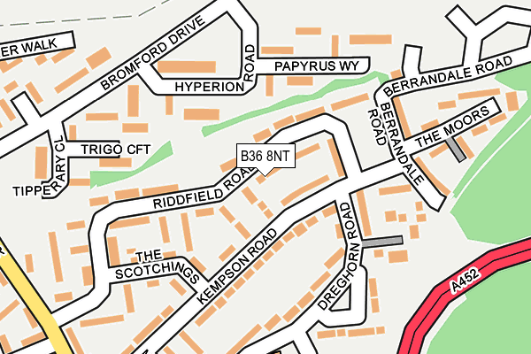 B36 8NT map - OS OpenMap – Local (Ordnance Survey)