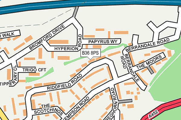 B36 8PS map - OS OpenMap – Local (Ordnance Survey)