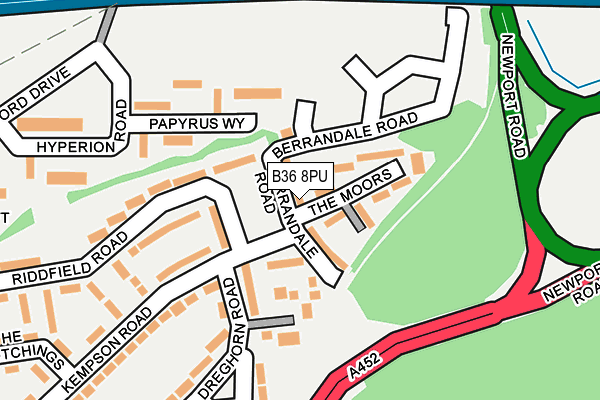 B36 8PU map - OS OpenMap – Local (Ordnance Survey)