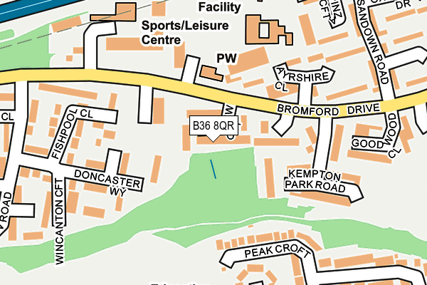 B36 8QR map - OS OpenMap – Local (Ordnance Survey)