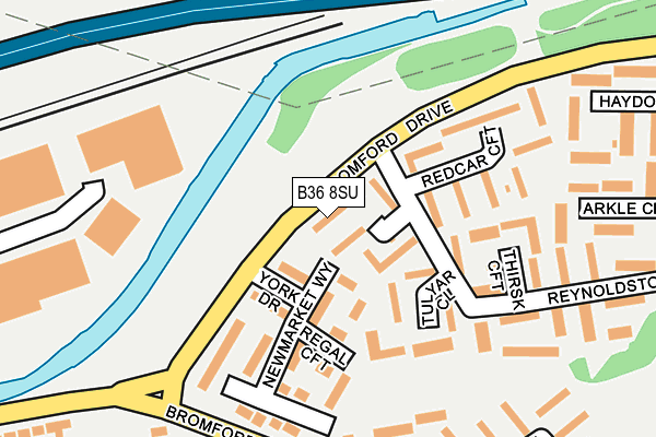 B36 8SU map - OS OpenMap – Local (Ordnance Survey)