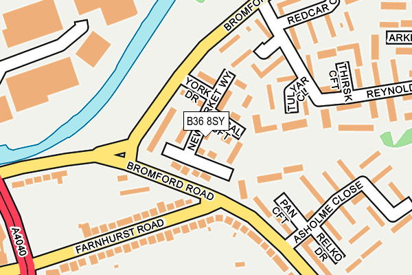 B36 8SY map - OS OpenMap – Local (Ordnance Survey)