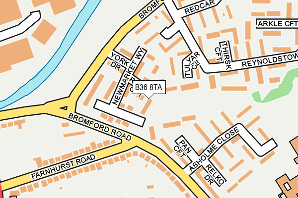 B36 8TA map - OS OpenMap – Local (Ordnance Survey)