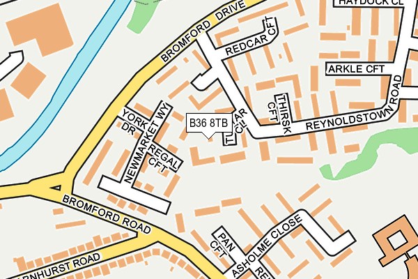 B36 8TB map - OS OpenMap – Local (Ordnance Survey)