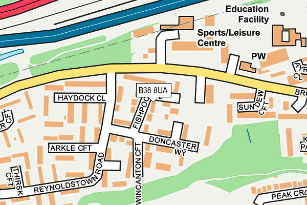 B36 8UA map - OS OpenMap – Local (Ordnance Survey)